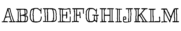 Skitch Outline Font UPPERCASE
