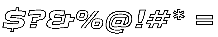 Slipstreamd Heavy Italic Font OTHER CHARS