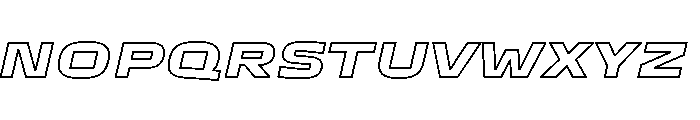 Slipstreamd Heavy Italic Font UPPERCASE