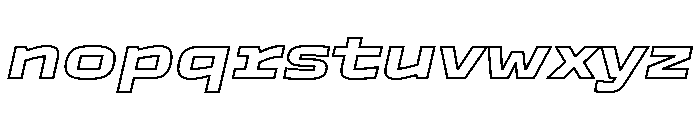 Slipstreamd Heavy Italic Font LOWERCASE