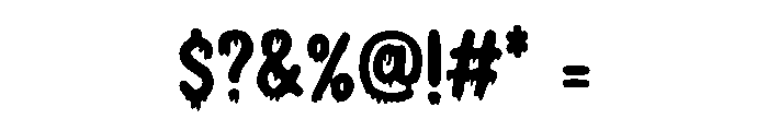 Slab Dripping Font OTHER CHARS