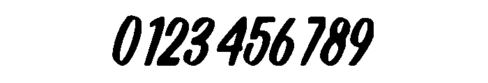 Slanted Script Font OTHER CHARS