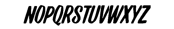Slanted Script Font UPPERCASE