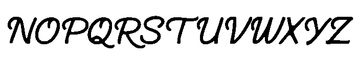 Sleeve Text Font UPPERCASE