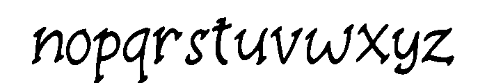 Slender_Snipe Font LOWERCASE