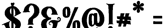 Sliced Phantom Font OTHER CHARS