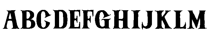 Sliced Phantom Font UPPERCASE