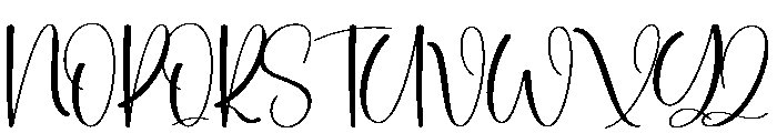 Slicky Font UPPERCASE