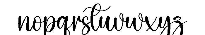 Slicky Font LOWERCASE