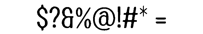Slightly Quirky Font OTHER CHARS