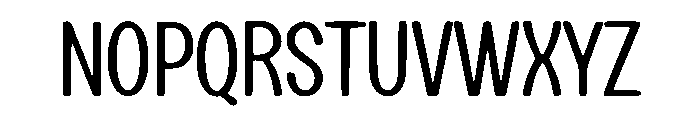 Slightly Quirky Font UPPERCASE