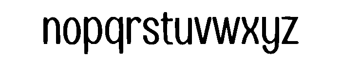 Slightly Quirky Font LOWERCASE