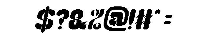 Slightly Surreal Bold Italic Font OTHER CHARS