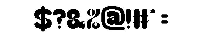 Slightly Surreal Bold Font OTHER CHARS