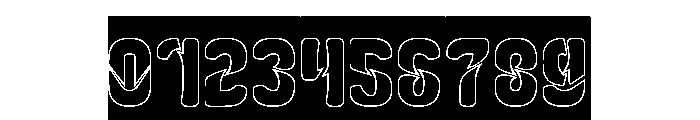 Slightly Surreal-Hollow-Inverse Font OTHER CHARS
