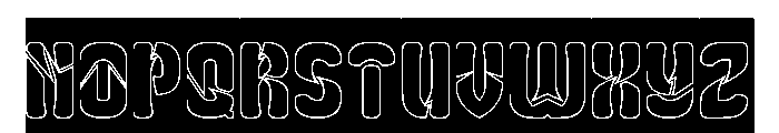 Slightly Surreal-Hollow-Inverse Font UPPERCASE