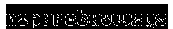 Slightly Surreal-Hollow-Inverse Font LOWERCASE