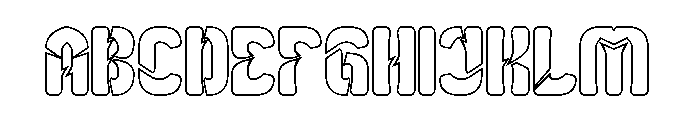 Slightly Surreal-Hollow Font UPPERCASE