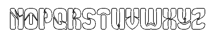 Slightly Surreal-Hollow Font UPPERCASE