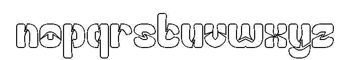 Slightly Surreal-Hollow Font LOWERCASE