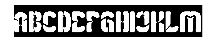 Slightly Surreal-Inverse Font UPPERCASE