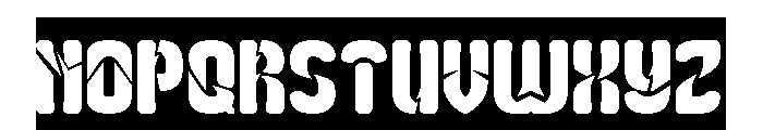 Slightly Surreal-Inverse Font UPPERCASE