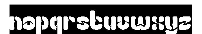 Slightly Surreal-Inverse Font LOWERCASE