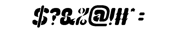 Slightly Surreal Italic Font OTHER CHARS