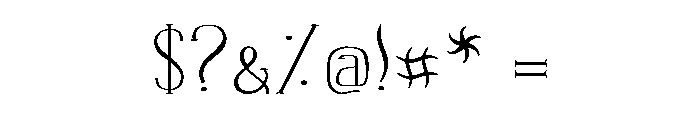 Slim lines Font OTHER CHARS