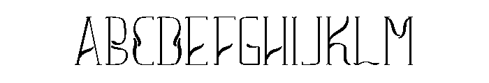 Slim lines Font UPPERCASE