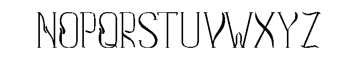 Slim lines Font UPPERCASE