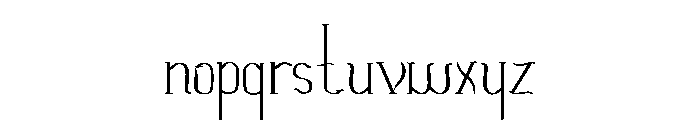 Slim lines Font LOWERCASE