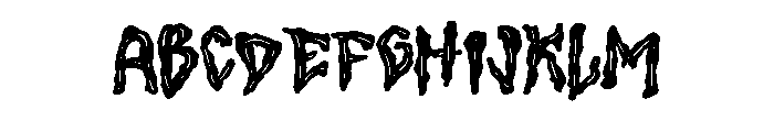 Slimy Horror By Squeeb  Regular Font UPPERCASE