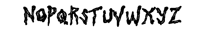 Slimy Horror By Squeeb  Regular Font LOWERCASE