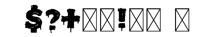 Sloppy Paint Font OTHER CHARS