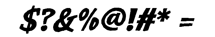 SlugSlab Bold Italic Font OTHER CHARS