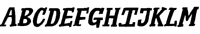 SlugSlab Bold Italic Font UPPERCASE