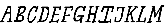 SlugSlab Regular Italic Font UPPERCASE