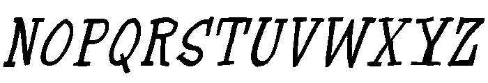 SlugSlab Regular Italic Font UPPERCASE