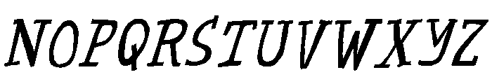 SlugSlab Regular Italic Font LOWERCASE