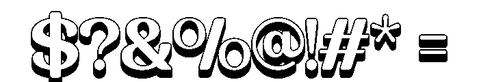 Slyzhee-3D Regular Font OTHER CHARS