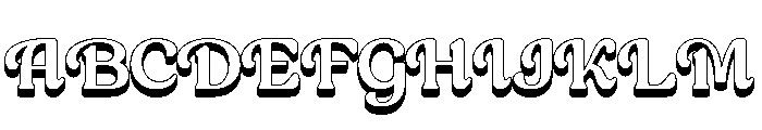 Slyzhee-3D Regular Font UPPERCASE