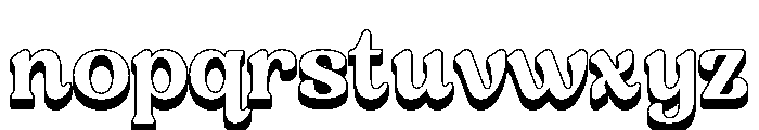Slyzhee-3D Regular Font LOWERCASE