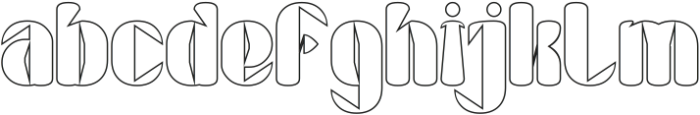 SLICE OF LIFE-Hollow otf (400) Font LOWERCASE