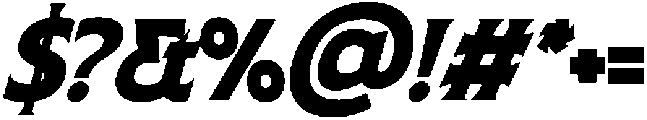 SLTF ARCILLA Black Italic otf (900) Font OTHER CHARS