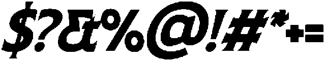 SLTF ARCILLA ExtraBold Italic otf (700) Font OTHER CHARS
