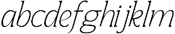 SLTF ARCILLA ExtraLight Italic otf (200) Font LOWERCASE