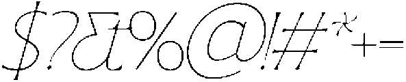 SLTF ARCILLA Thin Italic otf (100) Font OTHER CHARS