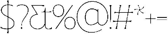 SLTF ARCILLA Thin otf (100) Font OTHER CHARS