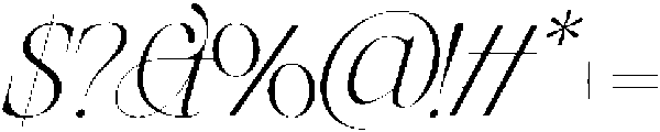 SLTF Netsera ExtraLight Italic otf (200) Font OTHER CHARS